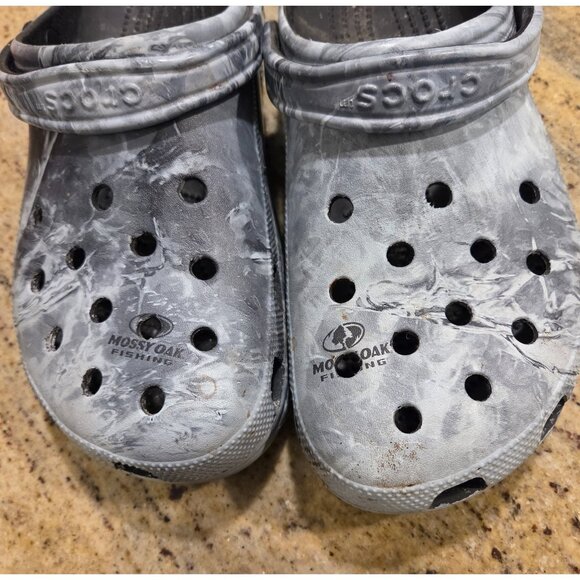 Crocs Mossy Oak Elements Fishing Gray  - All -Terrain Mens Size 12 - Picture 4 of 14